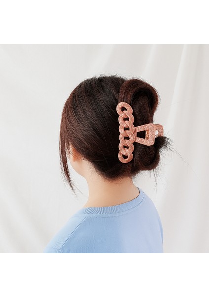 Simli Pudra Pembe Renk Zincir Model Mandal Toka 11 cm - Şık ve Dayanıklı fiyatları