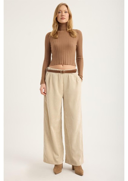 Kadife Geniş Kesim Pantolon