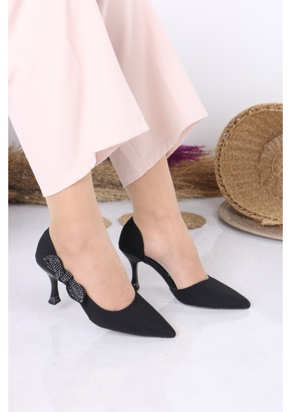 Taşlı Fiyonk Detaylı Ince Topuklu Abiye Kadın Ayakkabı fiyatları