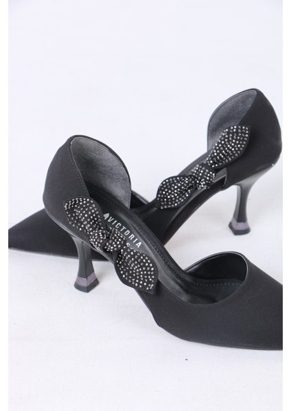 Taşlı Fiyonk Detaylı Ince Topuklu Abiye Kadın Ayakkabı modelleri