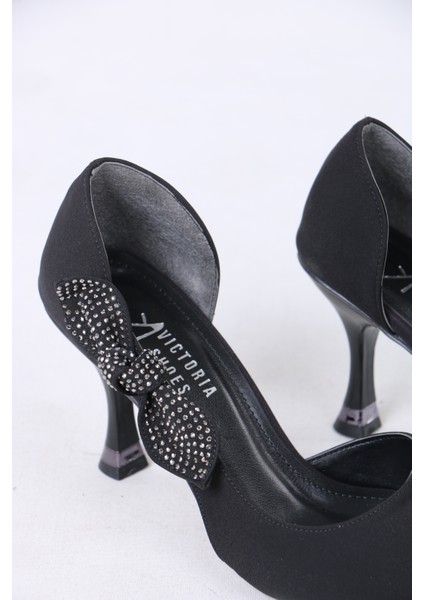 Taşlı Fiyonk Detaylı Ince Topuklu Abiye Kadın Ayakkabı indirimleri