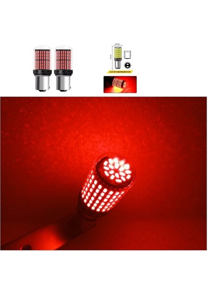 .qualıty. ( 2 x Adet ) 1 Takım. LED 1016 21/5W Çiftduy Şaşı Tırnak Ampul 12V 144 LED Şeffaf Red ( 21/5W 1016 Ampul 144 LED Kırmızı ) fiyatları