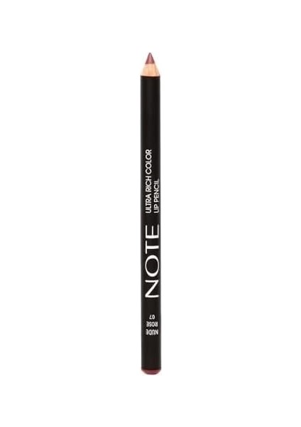 Note Ultra Rich Color Lip Pencil 07 Nude Rose Dudak Kalemi, Nude