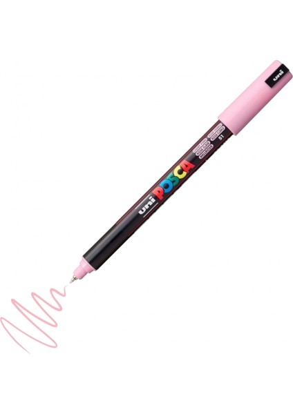 Uniball Posca 0.7 Su Bazlı Boyama Markörü Açık Pembe (N)- (Uni-Pc-1mr )