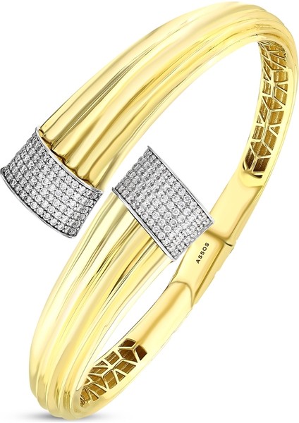 Altın Tasarım Kelepçe - 14K