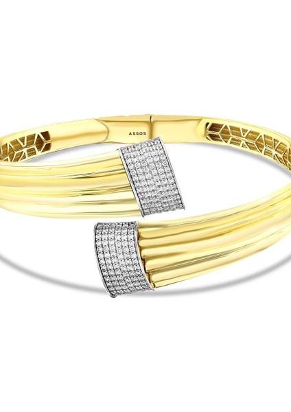 Altın Tasarım Kelepçe - 14K