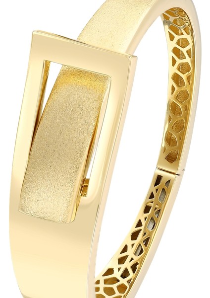 Tasarım Altın Kelepçe Bilezik - 14K