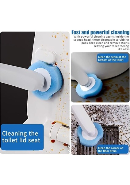 Özel Sünger Başlıklı Temizlik Seti - Kullan At Süngerli ve Deterjanlı Tuvalet Fırçası (Set) fiyatları