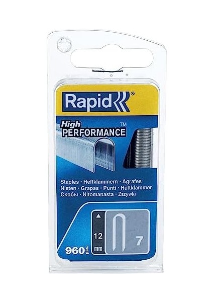 Zımba Teli Tip 7, 12 mm Kıskaç, 960 Adet, Yuvarlak Sırtlı, 6 Mm'ye Kadar Kablolar Için modelleri