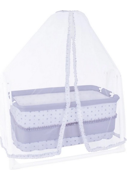 Luna Lüks Sallanır Tüllü Portatif Sepet Beşik 5 cm Sünger Yatak Hediyeli Cibinlikli Beşik indirimleri