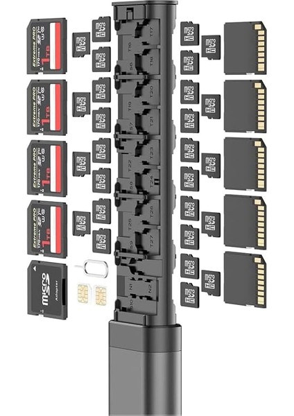 Microsd Için Alaşımlı Hafıza Kartı Depolama Çubuğu - Tam Sd ve Nano Sim Düzenleyici DC536CB