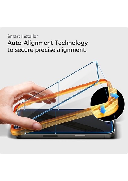 iPhone 14 Pro ile Uyumlu Cam Ekran Koruyucu Kolay Kurulum Glas.tr Alignmaster Full Cover Hd (2 Adet) Black - AGL05216 modelleri