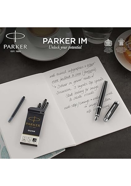 Im Brushed Metal Altın Tasarımlı Dolma Kalem, Orta Kalınlıkta Uç, Mavi Mürekkep (1931656) indirimleri