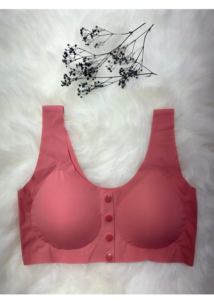 Önden Düğmeli Balensiz Dikişsiz Görünmez Çıkarılabilir Pedli Lazer Kesim Iz Yapmaz Sütyen