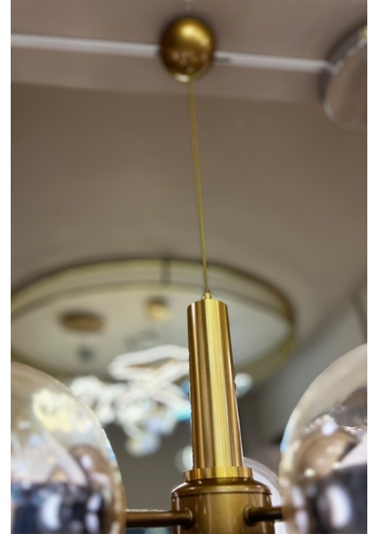 Minimal Golden Ball Special Selection 4'lü Bal Sarı Cam Avize fırsatları