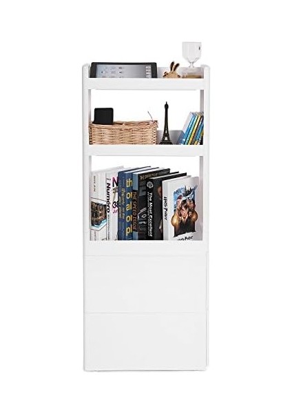 Mutfak ve Kiler Için Dar 3 Raflı 2 Çekmeceli Girintili Dolap, Mutfak ve Mahzen 17CM Geniş Beyaz KFR06WT modelleri