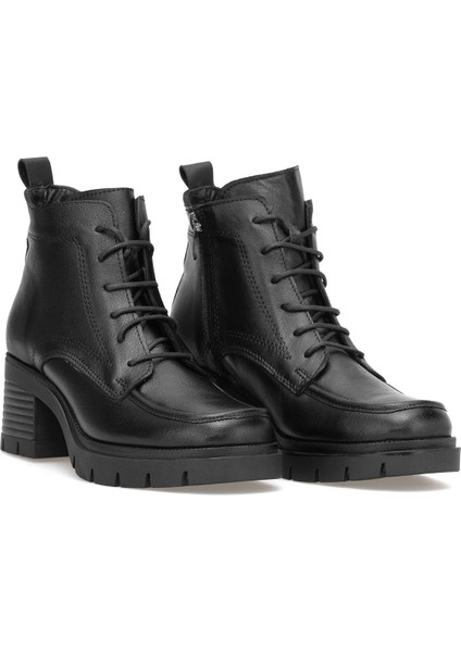 Elit Alvarine Kadın Hakiki Deri Topuklu Bot Siyah fırsatları