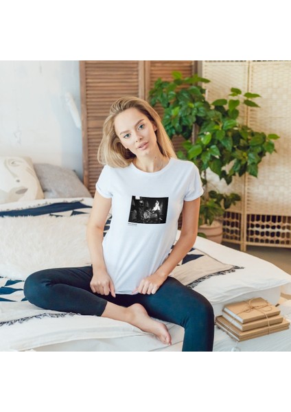 Keith Richards Connecticut 1977 Tişört - Beyaz fiyatları