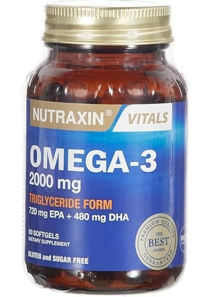 Vitals Omega-3 2000 Mg Epa + Dha Balık Yağı Içeren Takviye Edici Gıda (1 x 60 Kapsül) indirimleri