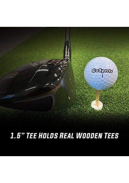 Kauçuk Golf Tişörtleri 9'lu Paket - 3 x 1,5 Inç, 2,25 Inç ve 3,5 Inç Tees - Suni Çim Golf Paspasları ile Evrensel modelleri