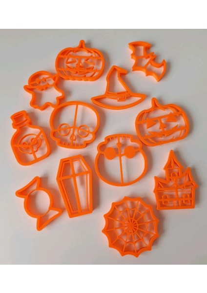 Cadılar Bayramı Temalı 12LI Set Kurabiye Hamur Kalıbı