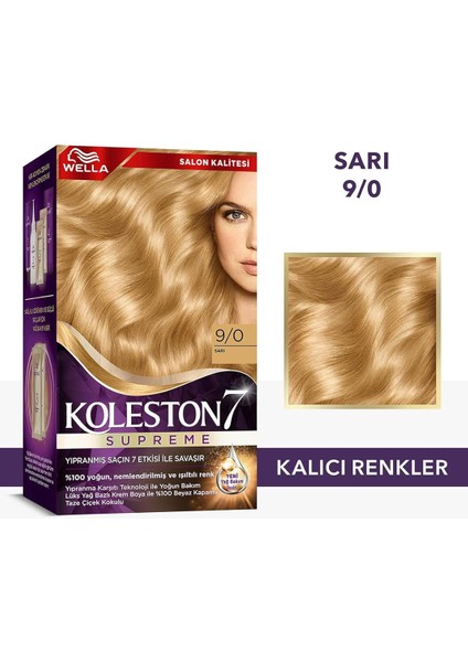 Kit 9-0 Sarı Saç Boyası fiyatları