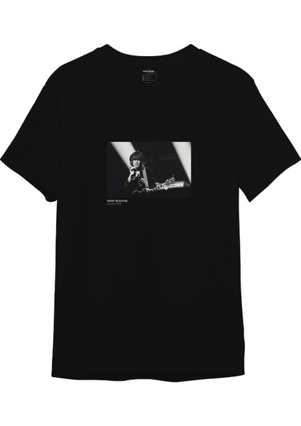 Keith Richards Anvers 1973 Tişört - Siyah