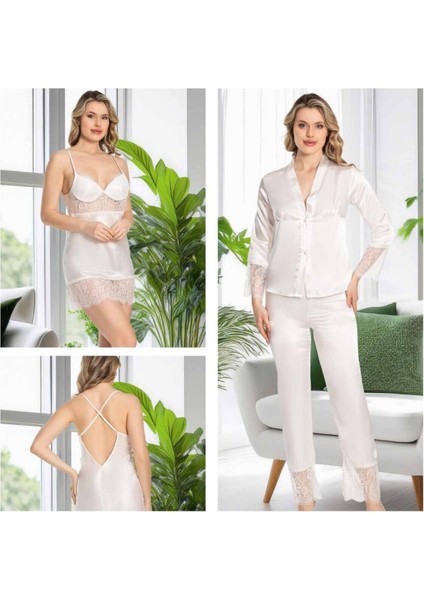 Kadın Saten 6'lı Dantelli Gelin Çeyiz Seti Jw.4r.8k1.mk fiyatları