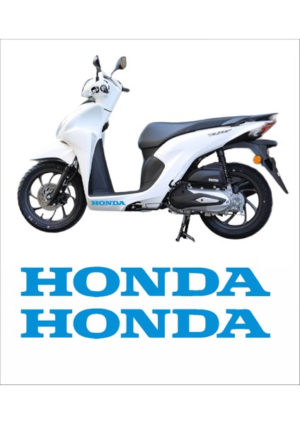 Honda Dio Marşpiyel Sticker Honda Sticker 2 Adet 20CM Beyaz