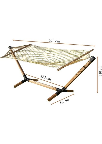 Shop Metal Ayaklı Ahşap Hamak Ayağı Kayın Gürgen Ceviz 80 x 301 fiyatları