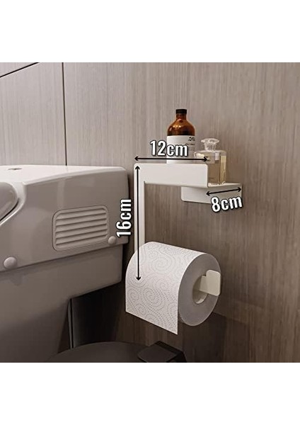 Raflı Tuvalet Kağıdı Tutucu, Metal Tuvalet Kağıdı (Metal, Beyaz) fiyatları