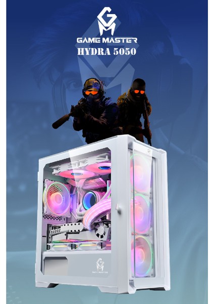 Hydra 5050 Ryzen 5 5500 Cpu 16GB Ram 512GB Nvme SSD RTX5050 4x Rgb Fanlı Kumandalı Gaming Pc indirimleri