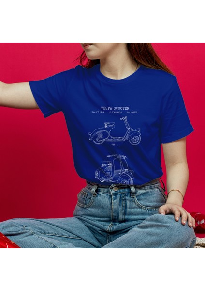 Vespa Tişört - Mavi modelleri