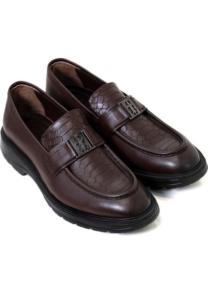 Tokalı Loafer Koyu Kahverengi Ayakkabı