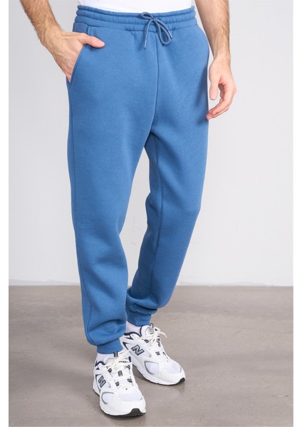 837 Erkek 3 Iplik Cepli Regular Eşofman Alt Indigo fiyatları