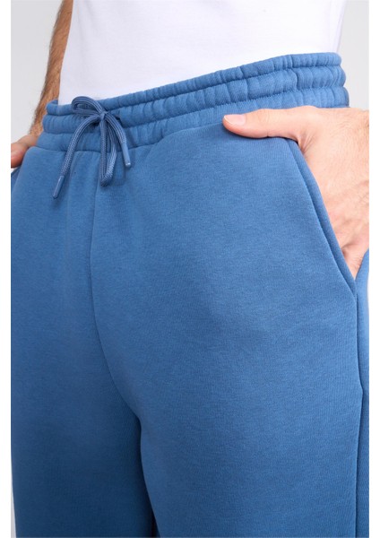 837 Erkek 3 Iplik Cepli Regular Eşofman Alt Indigo modelleri