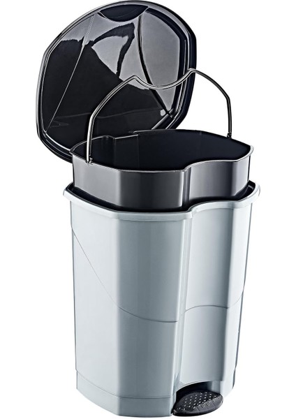 Pedallı Çöp Kovası 30 Lt Antrasit Gri