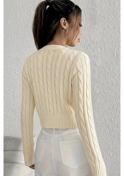 Örgü Desenli Kadın Triko Hırka (S,m,l Uyumludur) P-00018294 indirimleri