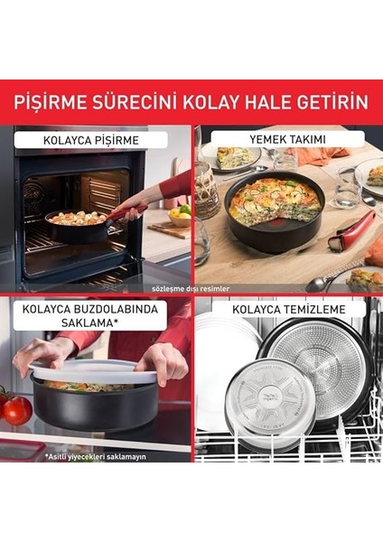 Titanyum 6x Ingenio Unlimitedone Indüksiyon Tabanlı 3 Parça Tava Seti - 2100134265 modelleri