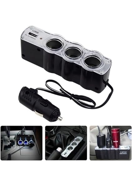 Han Araba Araç Oto Çakmak Çoklayıcı Çoğaltıcı Soketi USB Çakmaklık indirimleri