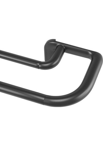 Twilight Çift Çubuğu Seti - Sarma Tasarım Karartma Veya Oda Karartma Panelleri Için Ideal, 76-200 Cm, Siyah