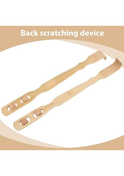 2’li Bambu Sırt Kaşıyıcı ve Masaj Aleti Seti – Doğal Ahşap Uzun Saplı Kaşınma Çubuğu, Rahatlatıcı Masaj Aparatı