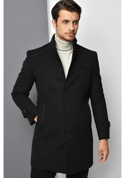 PLT9391 Dewberry Erkek Palto-Antrasit