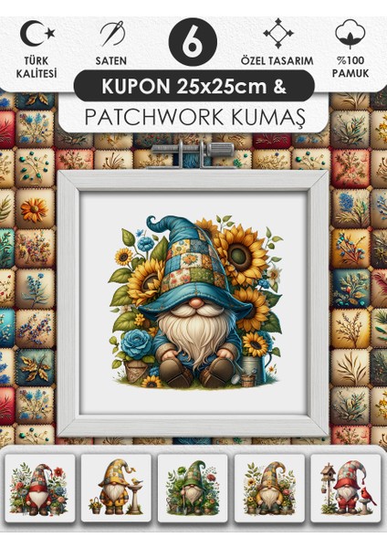 Patchwork Kumaş Seti – Dikiş ve Hobi Için %100 Pamuk Desenli Kumaş Kuponları