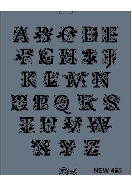 Rich New Seri N-465 Stencil 35X25 cm