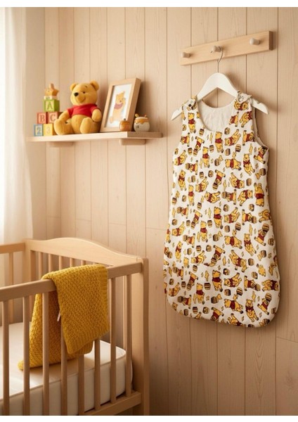 Yeni Doğan Bebek Winnie The Pooh Desenli Soft Kundak Uyku Tulumu 0-6 Ay 1 Tog - Önlük Hediyeli fırsatları