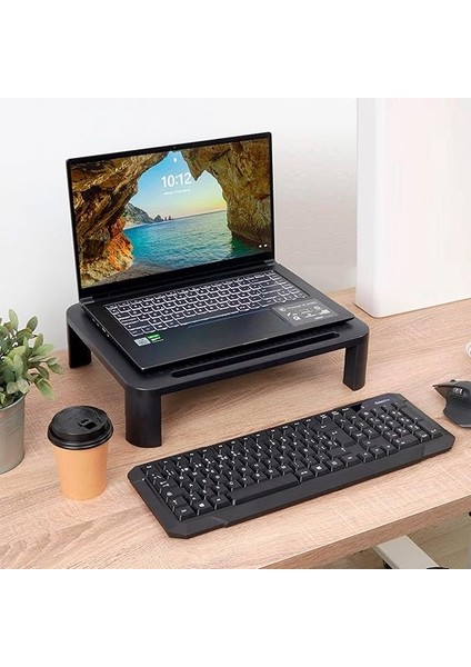 Accesorıos Monitör Standı, Yüksekliği Ayarlanabilir Bilgisayar ve Dizüstü Bilgisayar Ekran Standı, Çıkarılabilir Ayaklı, Ab'de Üretilmiştir (1 Birim) indirimleri