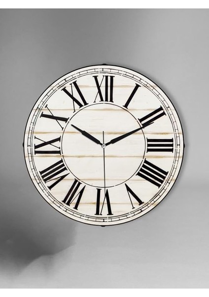 Exclucive Bombeli Cam Serisi Mermer Desenli Roma Rakamlı Sessiz Akar Duvar Saati 30 cm