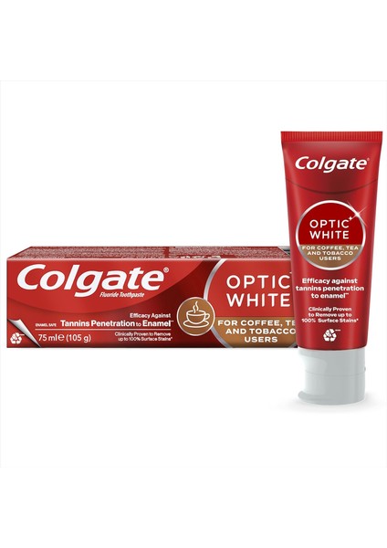 Colgate Optic White Kahve ve Çay Kullanıcıları Için Beyazlatıcı Diş Macunu 75 ml fiyatları