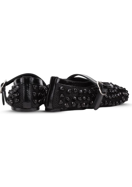 Taş Detaylı Kadın Babet Siyah indirimleri